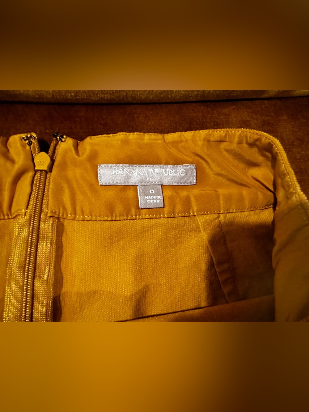 Banana Republic Mini Skirt in Mustard Yellow